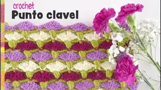 Punto flor de Clavel tejido a crochet / Tejiendo Perú