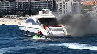 Boat on fire cabo
