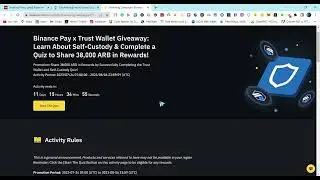 Binance quiz FCFS 38000 $ARB || Binance Pay x Trust Wallet Giveaway || Join Fast!!