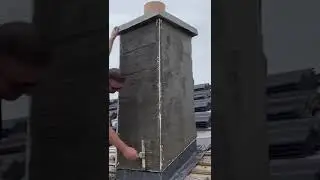Отделка дымохода на крыше дома #shorts #дымоход #накрыше