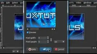Creating a pixel border in gimp