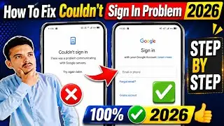 There Was A Problem Communicating with Google Servers Couldn't Sign in How To Fix Gmail  In Youtube