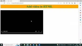 How to add video in html