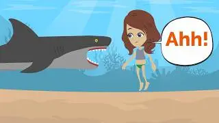A Shark attacks Mia!