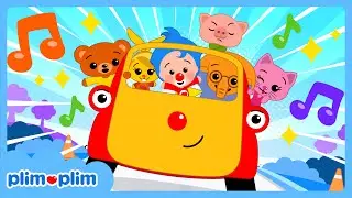 The Wheels On The Bus Go Round and Round 🚌 | Plim Plim - Kids Songs & Nursery Rhymes