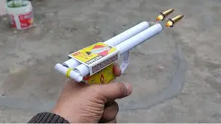 matchbox gun  Paper gun / how to make gun at home very easily