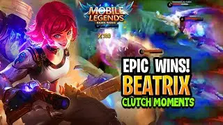 🔥EPIC Beatrix Ranked Wins: Unbelievable Clutch Moments - Mobile Legends!