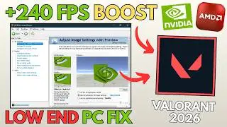 VALORANT FPS BOOST 2026 🚀 Fix FPS Drops & Increase FPS on Low End PC!