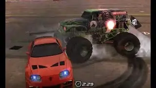 GRAVE DIGGER VS TOYOTA SUPRA - Dubai Drift 2