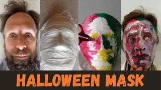 Scary mask with ModRoc, plaster of Paris