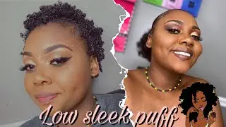 HOW TO: LOW SLEEK PUFF ON SHORT TWA HAIR!