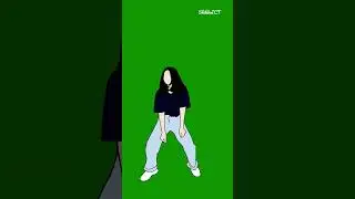 Girl dancing green screen animation video 