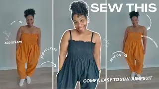 diy easy to sew pull on jumpsuit | no pattern required | sewing | learn to sew