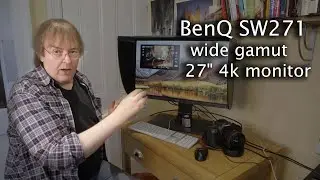 BenQ Sw271 monitor review. 27 inch wide gamut hardware calibrated 4k display with multiple inputs