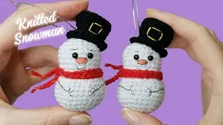 How to Crochet a Snowman! Christmas Knitted Toy! Victoria Knits!