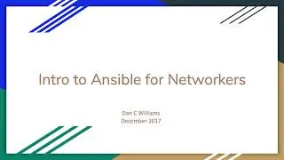 Intro to Ansible for Networkers