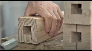 A Square Hole For Hex Bolt On A Square Table Leg
