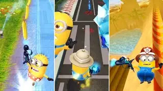 Freeze Ray Partners - Surfer, Hunter and Firefighter Minion Gameplay | Despicable Me: Minion Rush