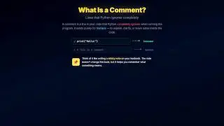 What is Python comments? A Complete Beginner's Guide with Animation and Note