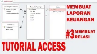Tutorial Access Cara Membuat Laporan Keuangan Part 3/15 Membuat Relasi