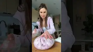 Blueberry sourdough bagels AND cream cheese! 😱 