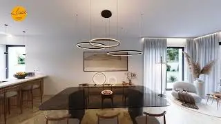 Esszimmer Beleuchtung | Ring Pendelleuchte | Virtuelle Villa