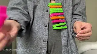 ASMR for Relaxation | Fabric Sounds & Plastic Laundry Clips // Fabric Scratching & Plastic Tapping