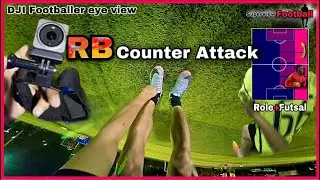 DJI Futsaler vs futsal player /RB counter attacking eye view #football #superviewfootball #dji