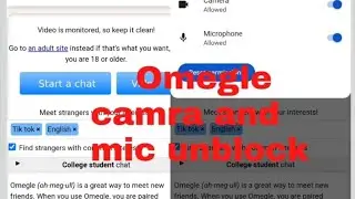 Omegle camera and mic unlock Android setting in 2022