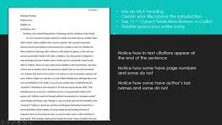 An Overview of MLA Citations and Works Cited Page
