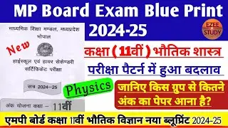 MP Board Class 11th Physics New BluePrint 2024-25।एमपी बोर्ड कक्षा 11वी भौतिक विज्ञान नया ब्लूप्रिंट