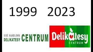 Ewolucja loga Delikatesy Centrum 1999-2023