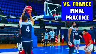 Team USA Basketball Practice Before vs. France FINAL!!! 🥇 2024 Paris Olympics