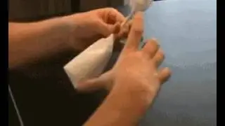 Роза из салфетки.