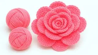 3D Crochet Rose: Simple Technique and Beautiful Result