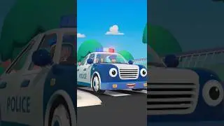 Wheels on the Police Car #shortsfeed #viral #explore #nurseryrhyme #trending #cartoon
