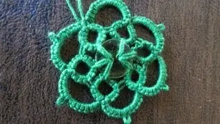 Needle Tatting Pendant with a button