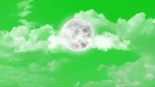 Full HD Full Moon Green Screen