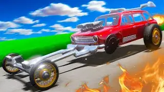 I BUILT A DRAGSTER WITH A TRAILER FROM A VAZ-2102 In The Long Drive