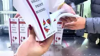 Book spine cover printing by FocusInc  Cobra 691s Carton book single pass printer