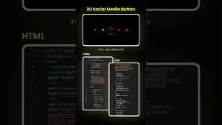 Day 52 - 3D Social Media Button #html #css #shorts #javascript