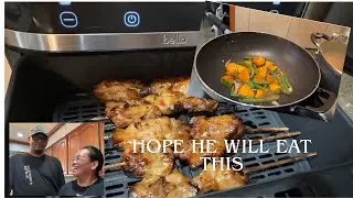 Cooking for my American husband 🇺🇸 + Stir fry veg /Chicken barbecue