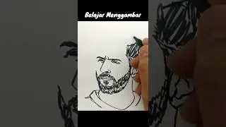 SATU GARIS menggambar MESSI #menggambar #belajarmenggambar #messi #lionelmessi #sepakbola #shorts
