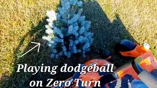 Craftsman Zero Turn mowing and handling around small trees!