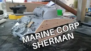 Let's build a USMC Sherman tank! part 1: building! (Zvezda's M4A2 75 (W))