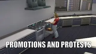 PROMOTIONS AND PROTESTS! | The Sims 4 Ep. 11