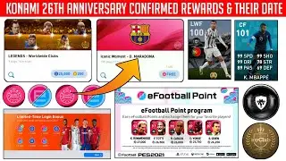 Konami 26th anniversary confirmed rewards and celebration starting date | Pes 21 mobile |