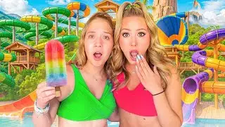 SUMMER WATERPARK EXTREME ADVENTURE 🛝💦😱 KAYLA & KALLI