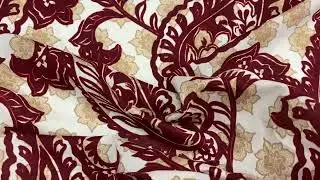 Paprika Paisley Linen Cotton Blend #11847
