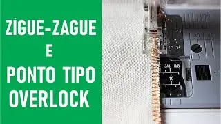 Ziguezague e ponto tipo overlock #iniciantenacostura